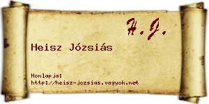 Heisz Józsiás névjegykártya